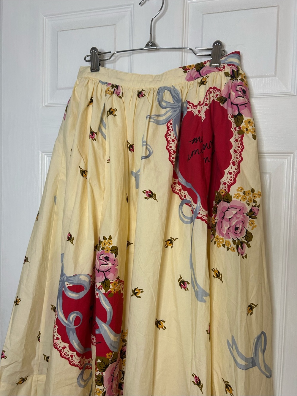Anthropologie Maeve Jacie Poplin Printed Maxi Skirt Vintage Heart - Picture 5 of 16